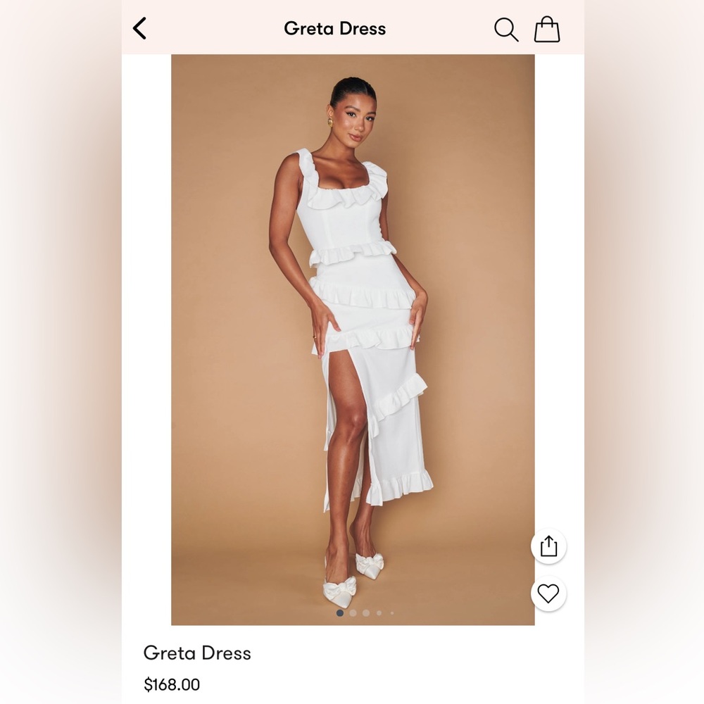 Show Me Your Mumu White Ruffle Dress